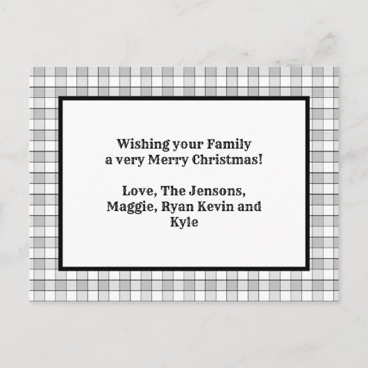 Vakantia voor kerstbomen in het land briefkaart (Achterkant)