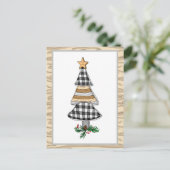 Vakantia voor kerstbomen in het land briefkaart (Staand voorkant)