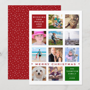 Vakantie 12 Foto Aangepaste Collage Feestdagenkaart