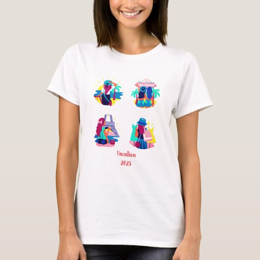 Vakantie 2025 Dames T-Shirt (Voorkant)