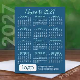 Vakantie 2027 Agenda, Zakelijk Logo Briefkaart