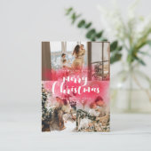 Vakantie 3 Foto's | Moderne feestdagen Briefkaart (Staand voorkant)