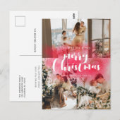 Vakantie 3 Foto's | Moderne feestdagen Briefkaart (Voorkant / Achterkant)