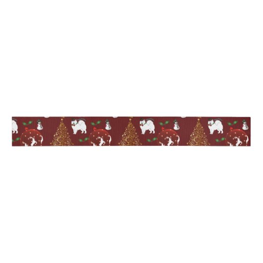 Vakantie 3 in Ribbon: Samoyeds, rendier...   Grosgrain Lint (Voorkant)