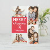 Vakantie 4 - Fotocollage Feestdagenkaart (Staand voorkant)