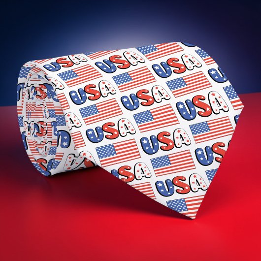 Vakantie - 4 juli Patriottische USA stropdas