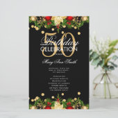 Vakantie 50e verjaardag Programma Gold met menu (Staand voorkant)