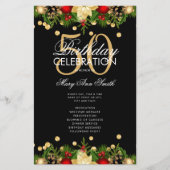 Vakantie 50e verjaardag Programma Gold met menu (Voorkant)