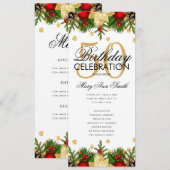 Vakantie 50e verjaardag Programma Gold met menu (Voorkant / Achterkant)