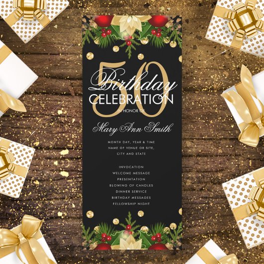 Vakantie 50e verjaardag Programma Gold met menu