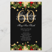 Vakantie 60e verjaardag Programma Gold met menu (Voorkant)