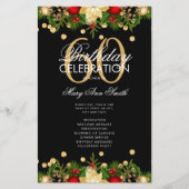 Vakantie 60e verjaardag Programma Gold met menu (Voorkant)