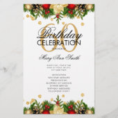 Vakantie 60e verjaardag Programma Gold met menu (Voorkant)