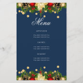 Vakantie 60e verjaardag Programma Gold Navy Menu (Achterkant)