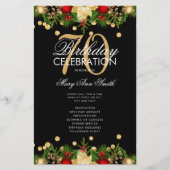 Vakantie 70e verjaardag Programma Gold met menu (Voorkant)