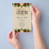 Vakantie 70e verjaardag Programma Gold met menu (Hand)