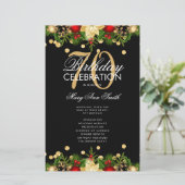 Vakantie 70e verjaardag Programma Gold met menu (Staand voorkant)