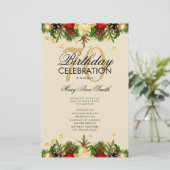 Vakantie 70e verjaardag Programma Gold met menu (Staand voorkant)