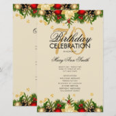 Vakantie 70e verjaardag Programma Gold met menu (Voorkant / Achterkant)