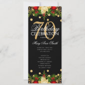 Vakantie 70e verjaardag Programma Gold met menu (Voorkant)