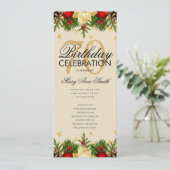 Vakantie 70e verjaardag Programma Gold met menu (Staand voorkant)