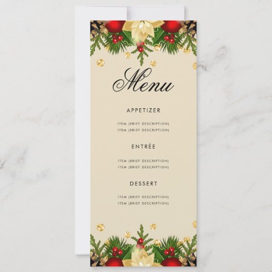 Vakantie 70e verjaardag Programma Gold met menu (Achterkant)