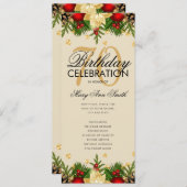 Vakantie 70e verjaardag Programma Gold met menu (Voorkant / Achterkant)