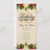 Vakantie 70e verjaardag Programma Gold met menu (Voorkant)