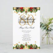 Vakantie 80e verjaardag Party Programma Goud w / M (Staand voorkant)