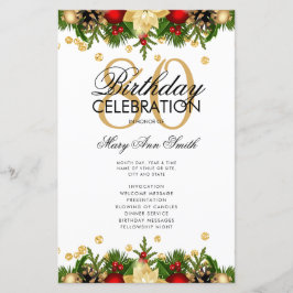 Vakantie 80e verjaardag Party Programma Goud w / M