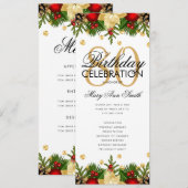 Vakantie 80e verjaardag Party Programma Goud w / M (Voorkant / Achterkant)