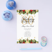 Vakantie 80e verjaardag Party Programma Goud w / M Flyer (Enkel)