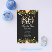 Vakantie 80e verjaardag Party Programma Goud w / M Flyer (Enkel)