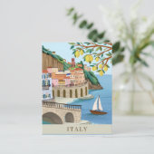Vakantie aan de kust van Italië Art Keepsake Briefkaart (Staand voorkant)