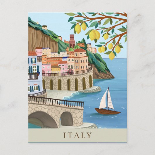 Vakantie aan de kust van Italië Art Keepsake Briefkaart (Voorkant)