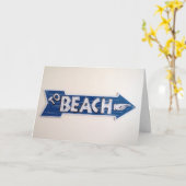 vakantie aan het strand kaart (Gele Bloem)