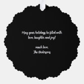 Vakantie aangepaste foto boerderij rode buffel ger ornament kaart (Achterkant)