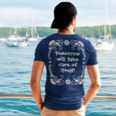 Vakantie Aangepaste Tekst Zorgeloze Feestdag T-shirt