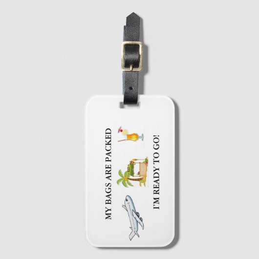 Vakantie Acryl Bagagelabel (Voorkant (verticaal))