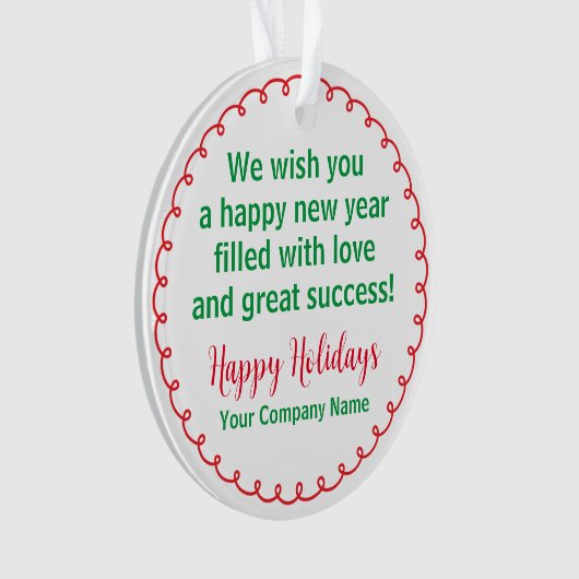 Vakantie Acryl Kerst Ornament  (voorkant)