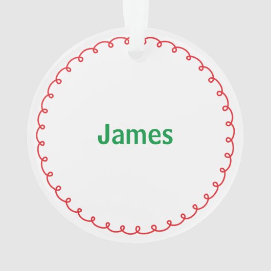 Vakantie Acryl Kerst Ornament  (achterkant)