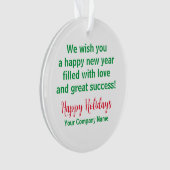 Vakantie Acryl Kerst Ornament (voorkant)