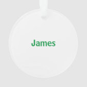 Vakantie Acryl Kerst Ornament (achterkant)