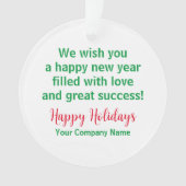 Vakantie Acryl Kerst Ornament (voorkant)