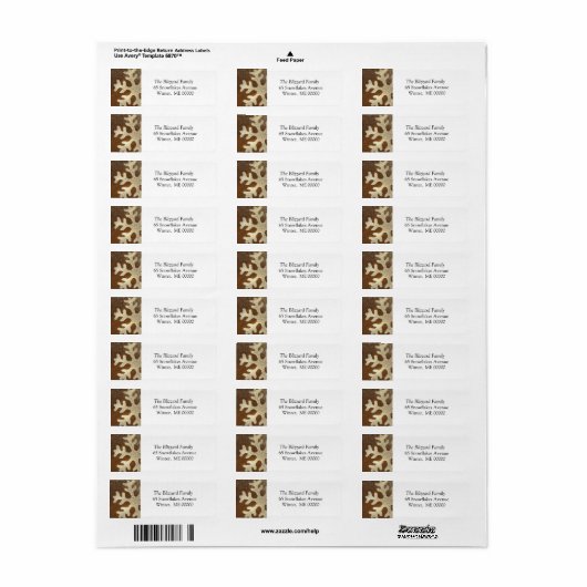 Vakantie adres label Sticker (Full Sheet)