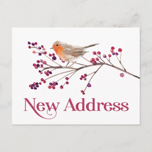 Vakantie Adres Nieuw Adres Aankondigingskaart (Voorkant)