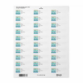 Vakantie Adresetiketten Fir Trees Snowflakes Etiket (Full Sheet)
