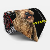 Vakantie Airedale Terrier Hond Red Plaid Kerstmis Stropdas (Opgerold)