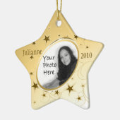 Vakantie All Star Foto / Goud Keramisch Ornament (Links)