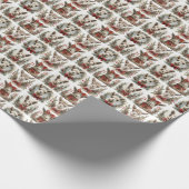 Vakantie Alpaca thema kerstcadeaupapier Cadeaupapier (Hoek)